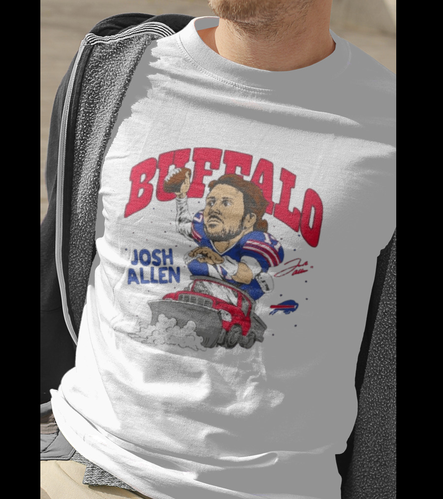 Buffalo Bills Josh Allen Snow Plow Football T-Shirt