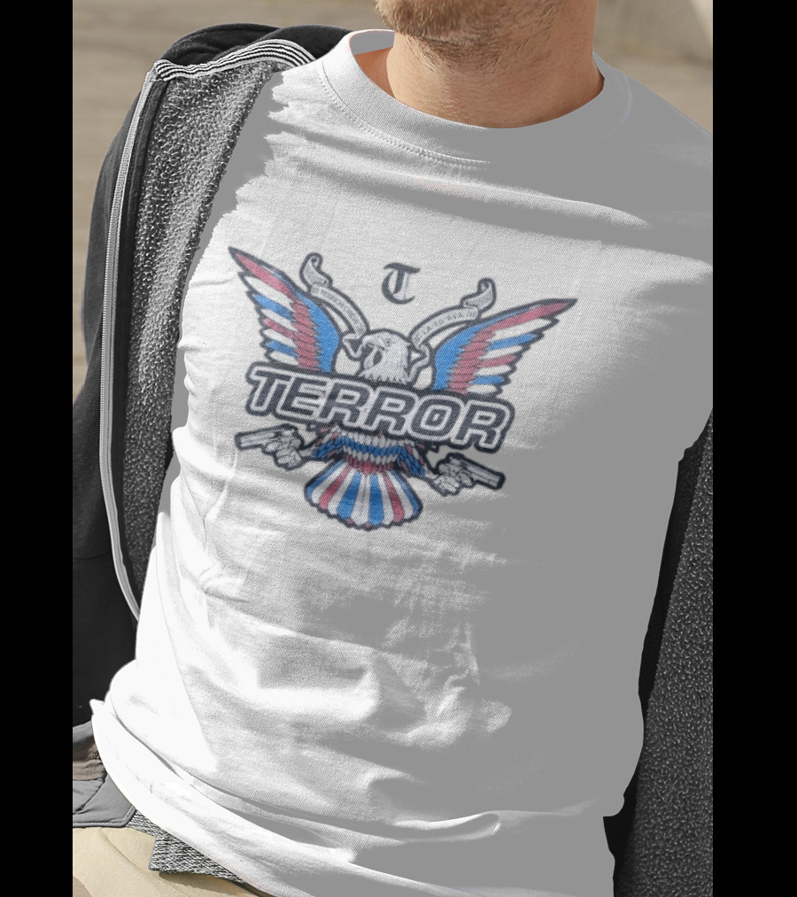 Terror Crew Eagle Two Guns Flata RVA Winged T-Shirt