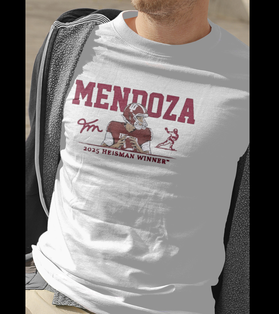 Mendoza Indiana Hoosiers 2025 Heisman Winner Football T-Shirt