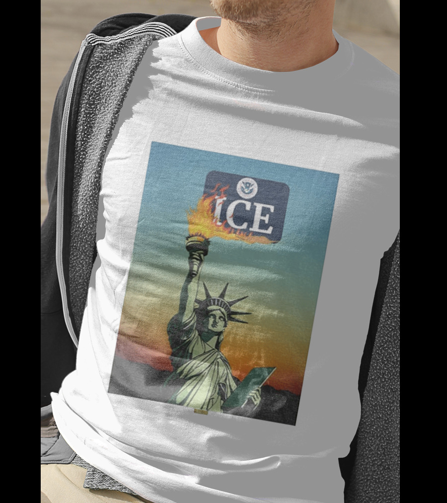 Statue Of Liberty Abolish ICE Protest Lady Liberty Anti Fascist Rally T-Shirt