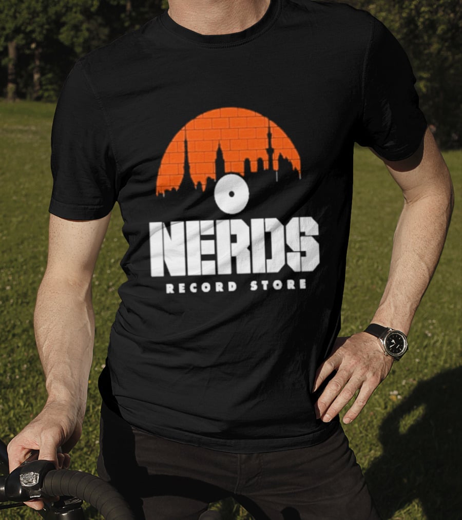 Nerds Record Store Brick Vinyl Drip T-Shirt