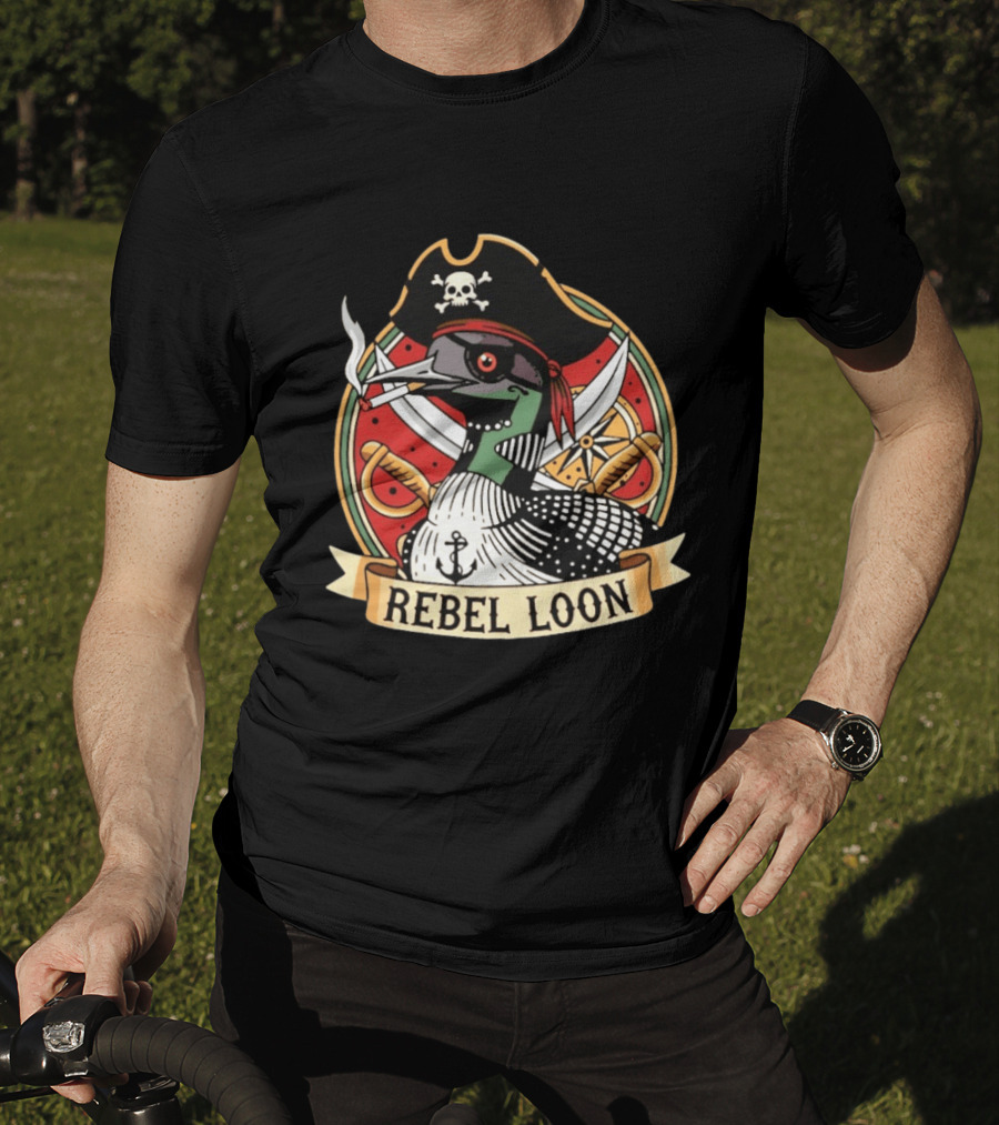 Rebel Loon Pirate Minnesota Anti ICE Swords And Compass T-Shirt