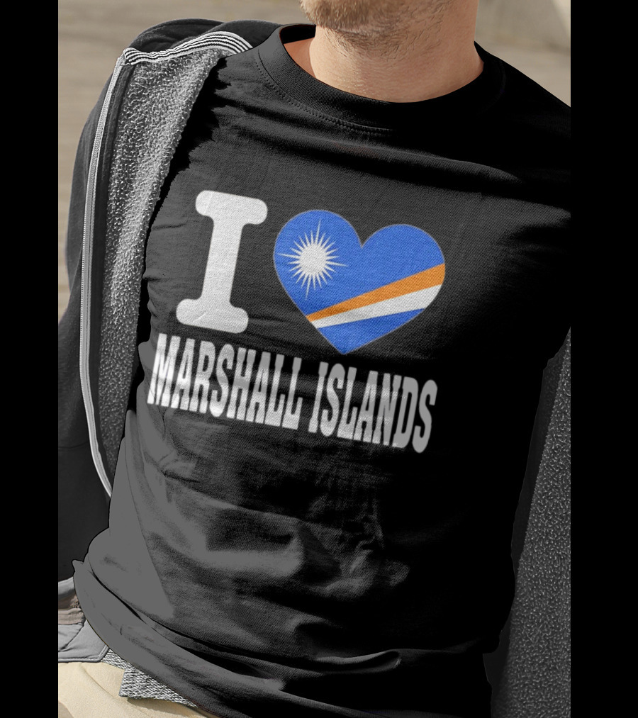 I Love Marshall Islands Heart Flag Souvenir T-Shirt