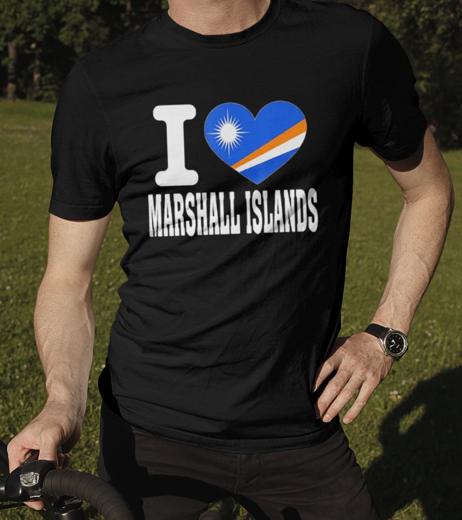 I Love Marshall Islands Heart Flag Souvenir T-Shirt