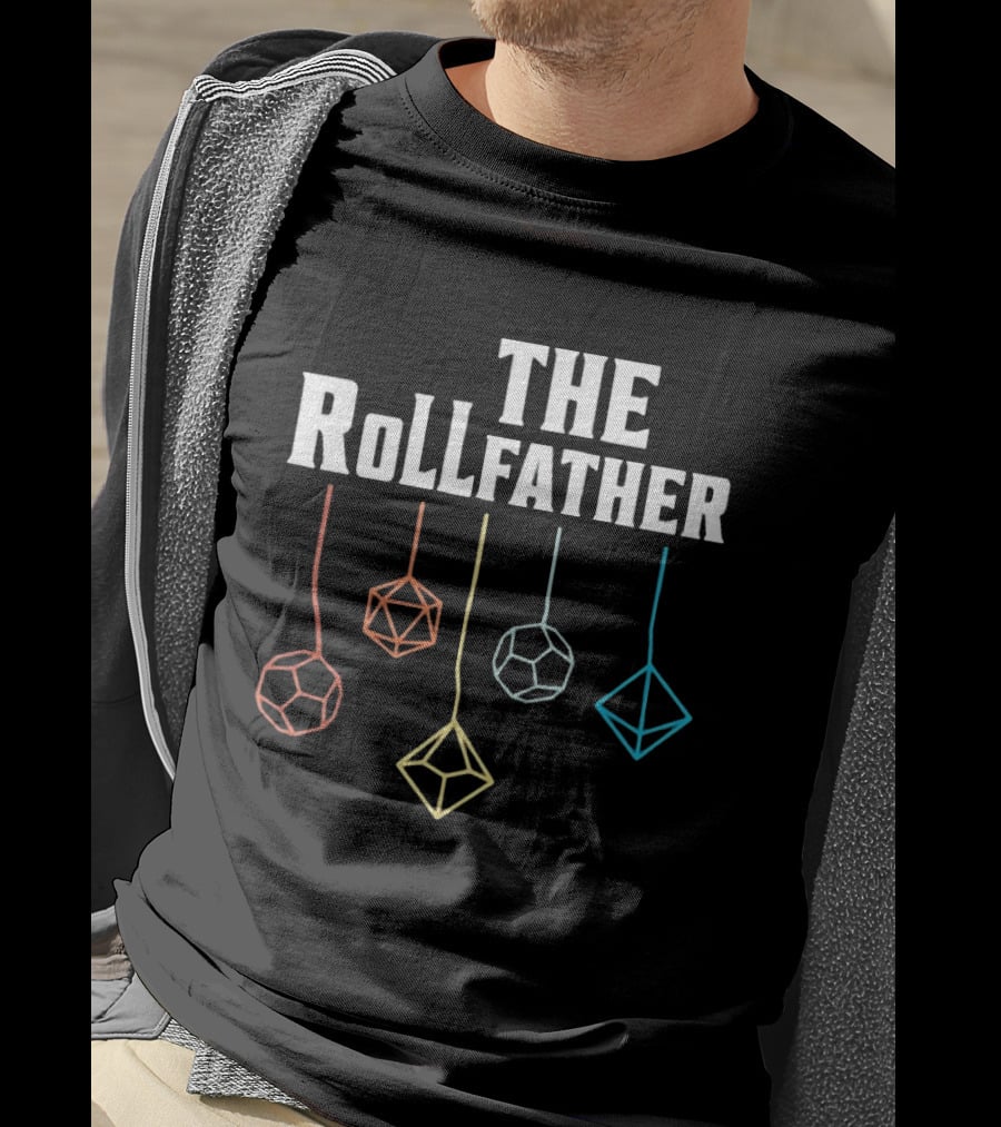 The Rollfather Geometric Dodecahedron Icosahedron T-Shirt
