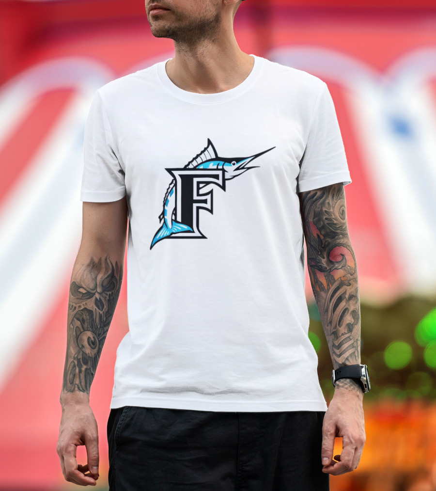 Florida Marlins Vintage F Logo Marlin T-Shirt