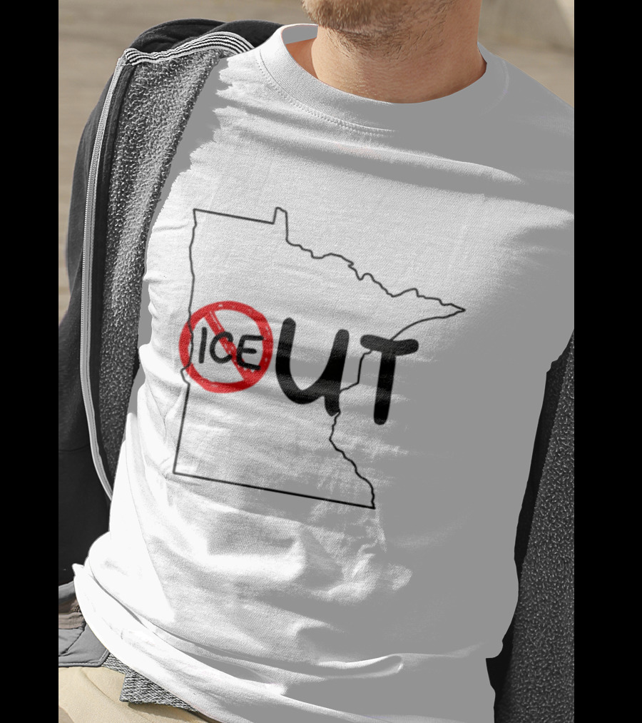 Humorous Minnesota Map Ice Out T-Shirt