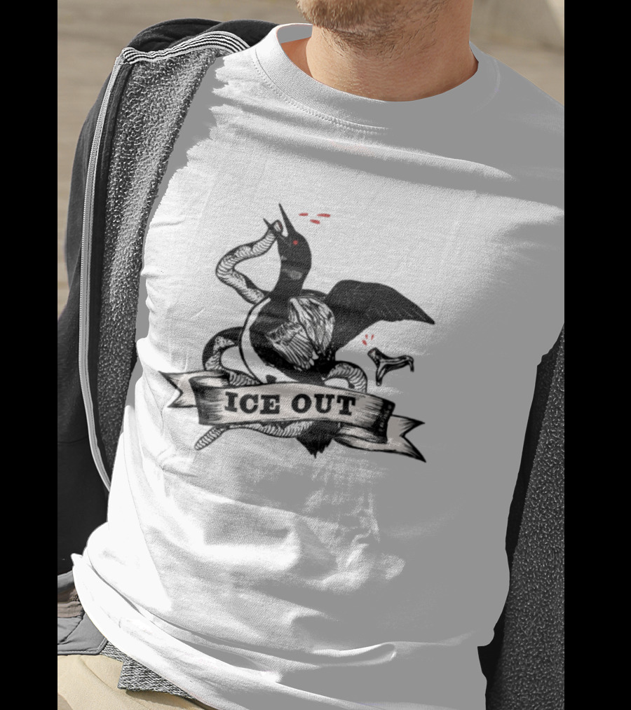 Minnesota Rebel Alliance ICE OUT Loon Protest Resistance State Bird T-Shirt