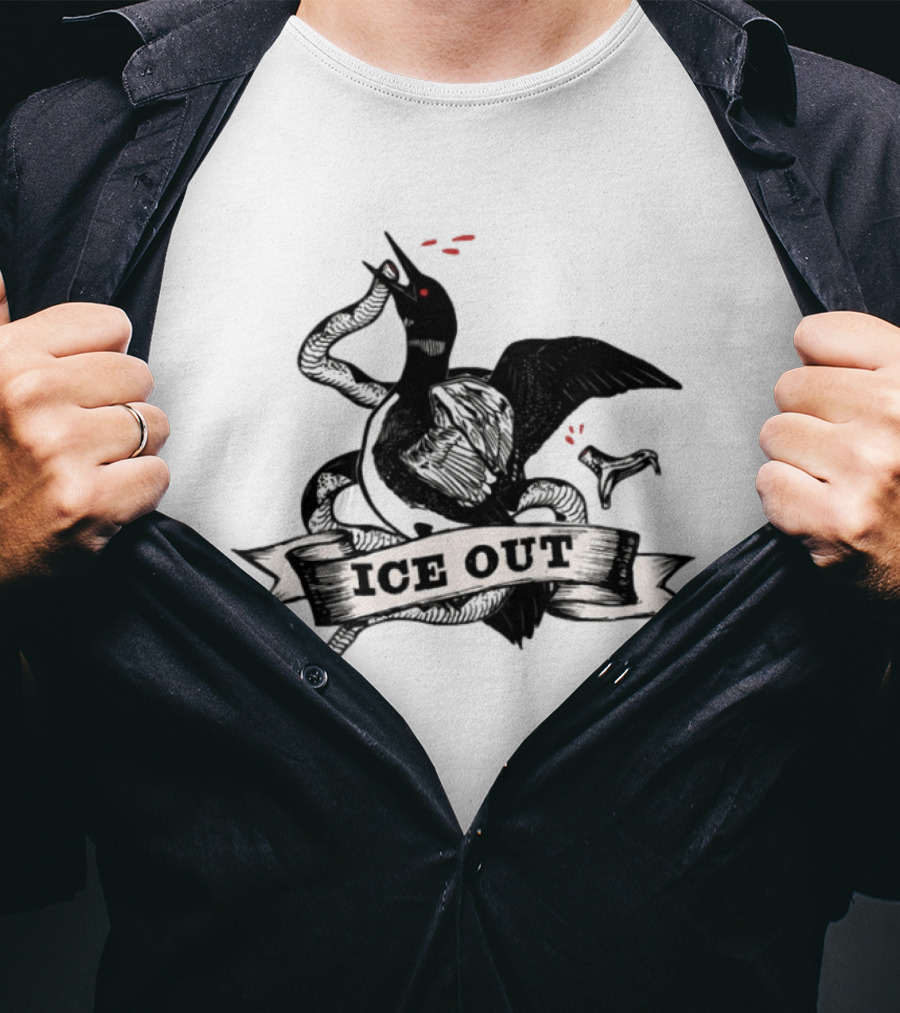 Minnesota Rebel Alliance ICE OUT Loon Protest Resistance State Bird T-Shirt