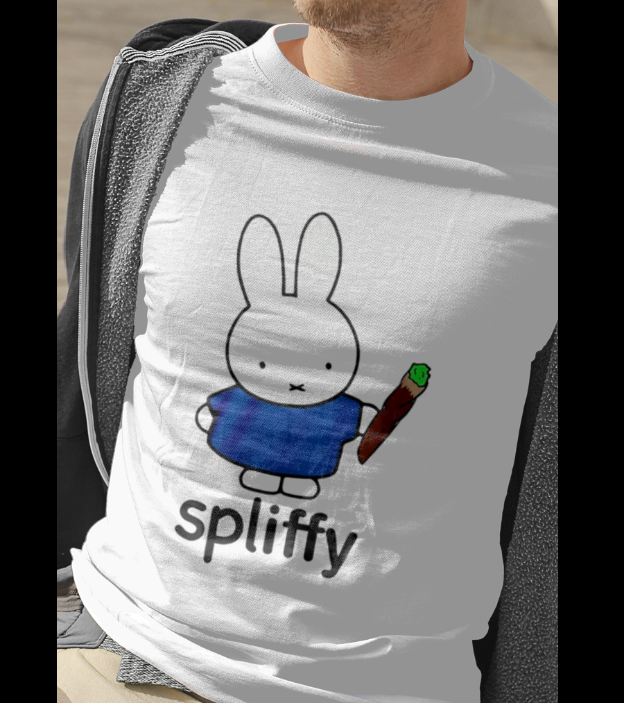 Bunny Spliffy Character Holding Joint T-Shirt