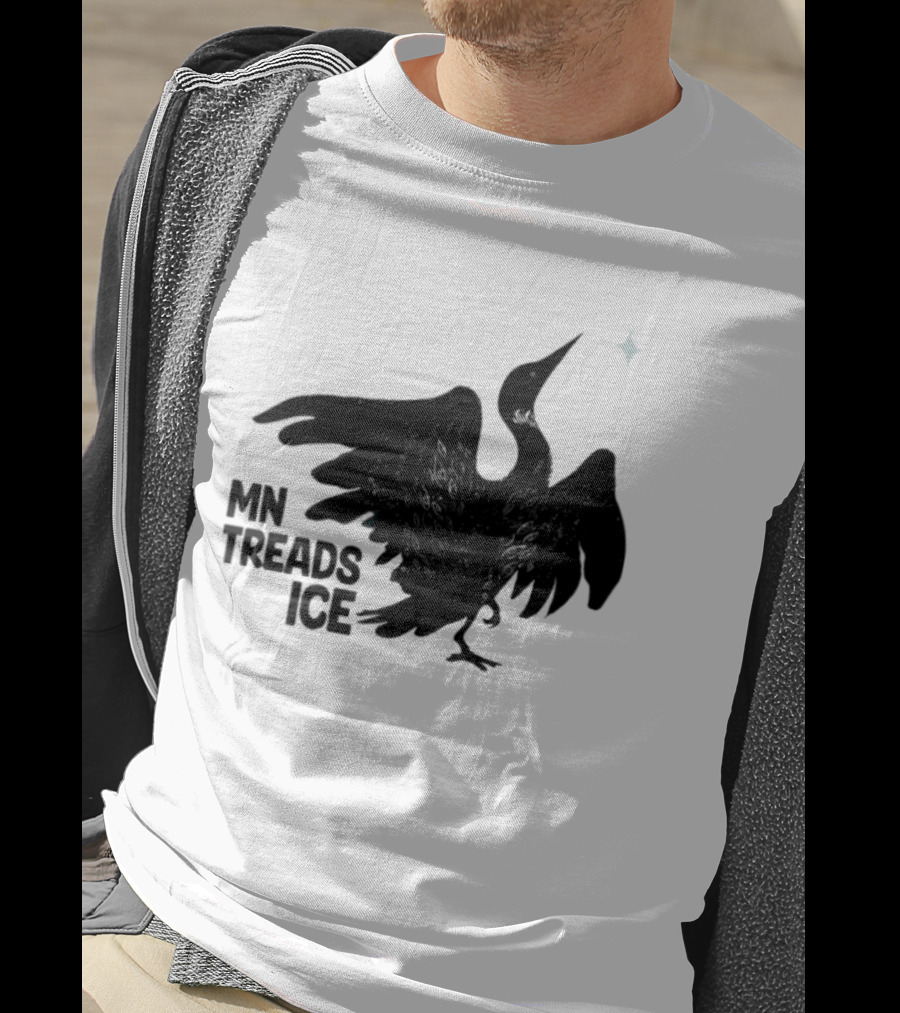 MN Treads Ice Rebel Loon Black Bird T-Shirt