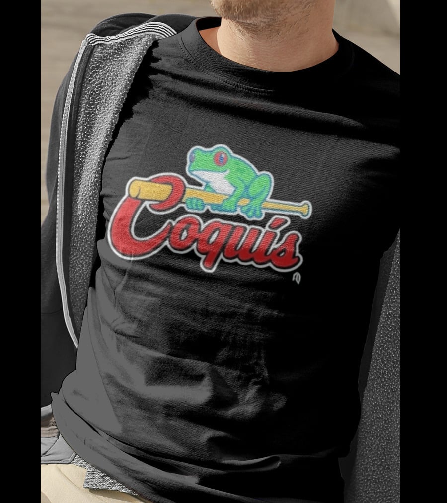 Coquís Green Tree Frog Baseball Bat T-Shirt