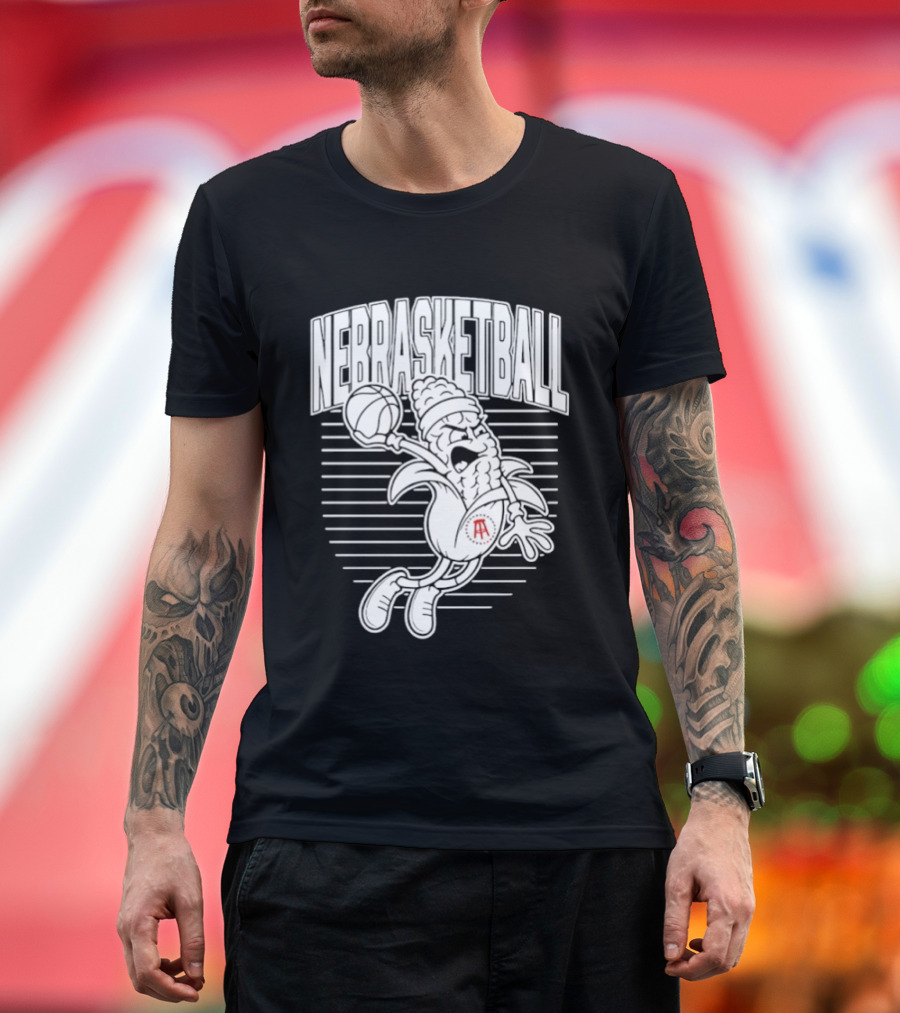 Nebraska Cornhuskers Basketball Slam Drunk Corn T-Shirt