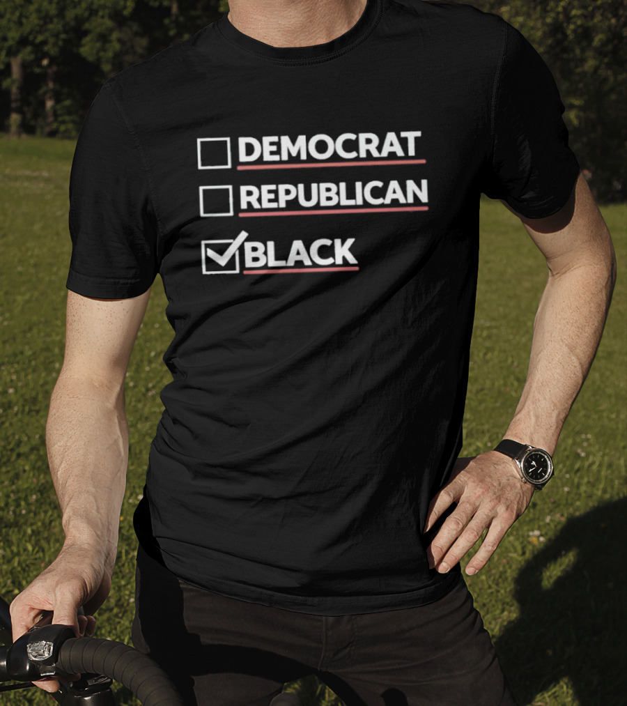 Dr Boyce Watkins Democrat Republican Black Checkmark Bold Political T T-Shirt