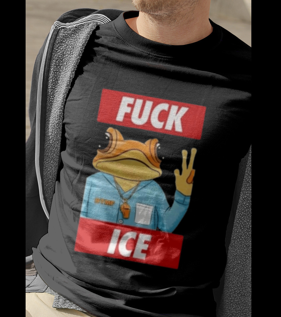 Sapo Concho Frog DTMF With Bold Statement Against ICE T-Shirt
