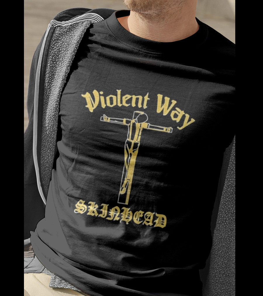 Violent Way Skinhead Crucifix T-Shirt