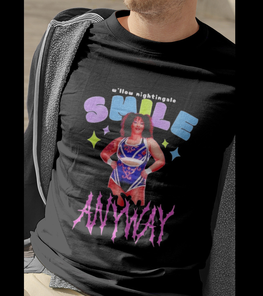 Willow Nightingale Smile Anyway AEW T-Shirt