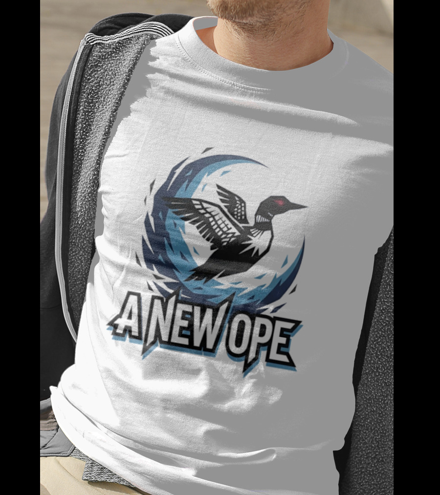 Loons Minnesota A New OPE Starbird Blue Circle Crest T-Shirt
