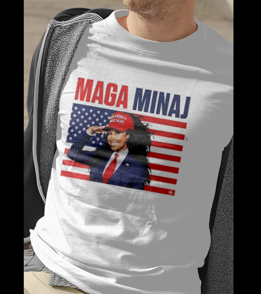 MAGA Minaj Make America Great Again America Flag T-Shirt