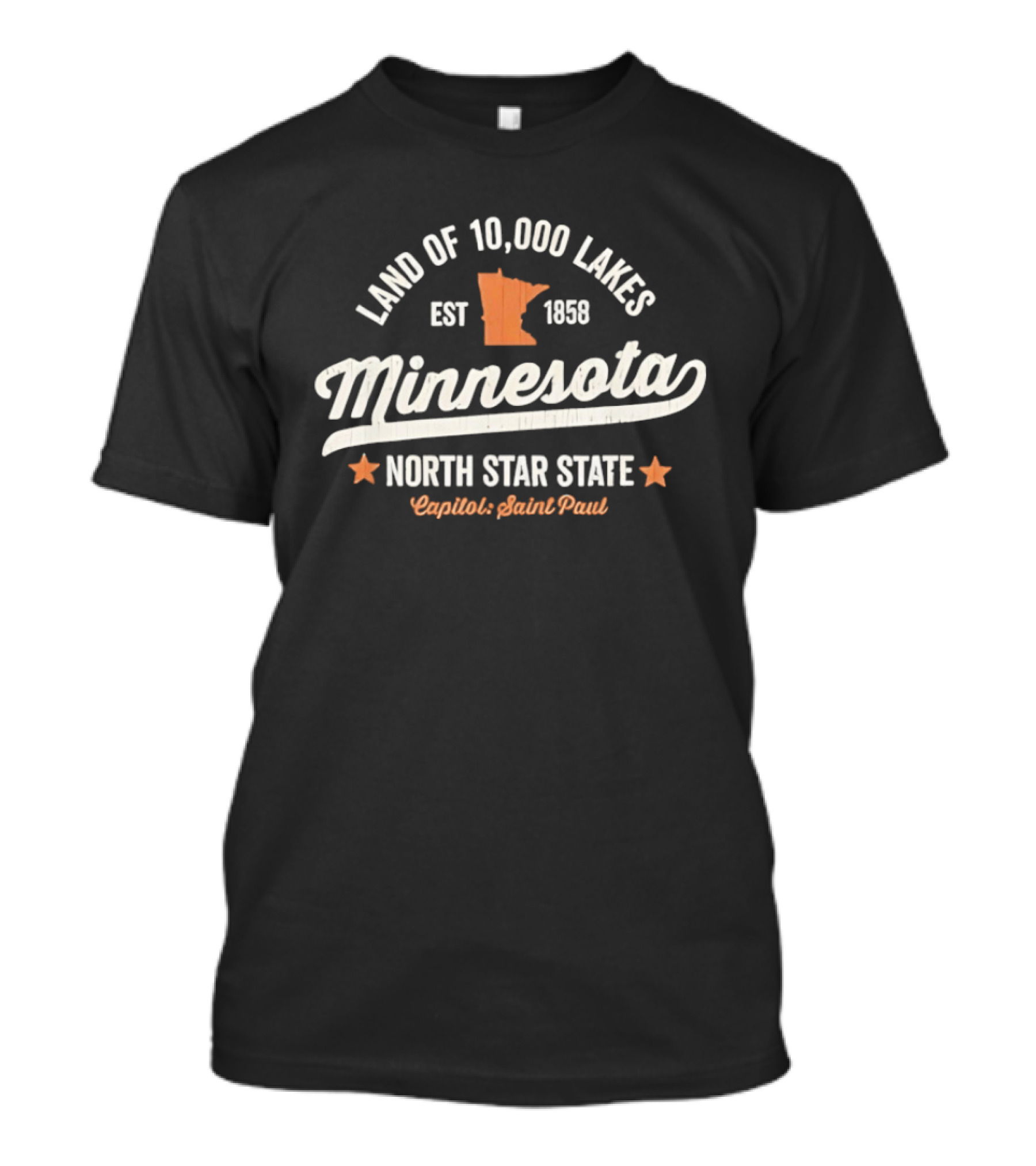 Land Of 10000 Lakes Est 1858 Minnesota North Star State Capitol Saint Paul T-Shirt