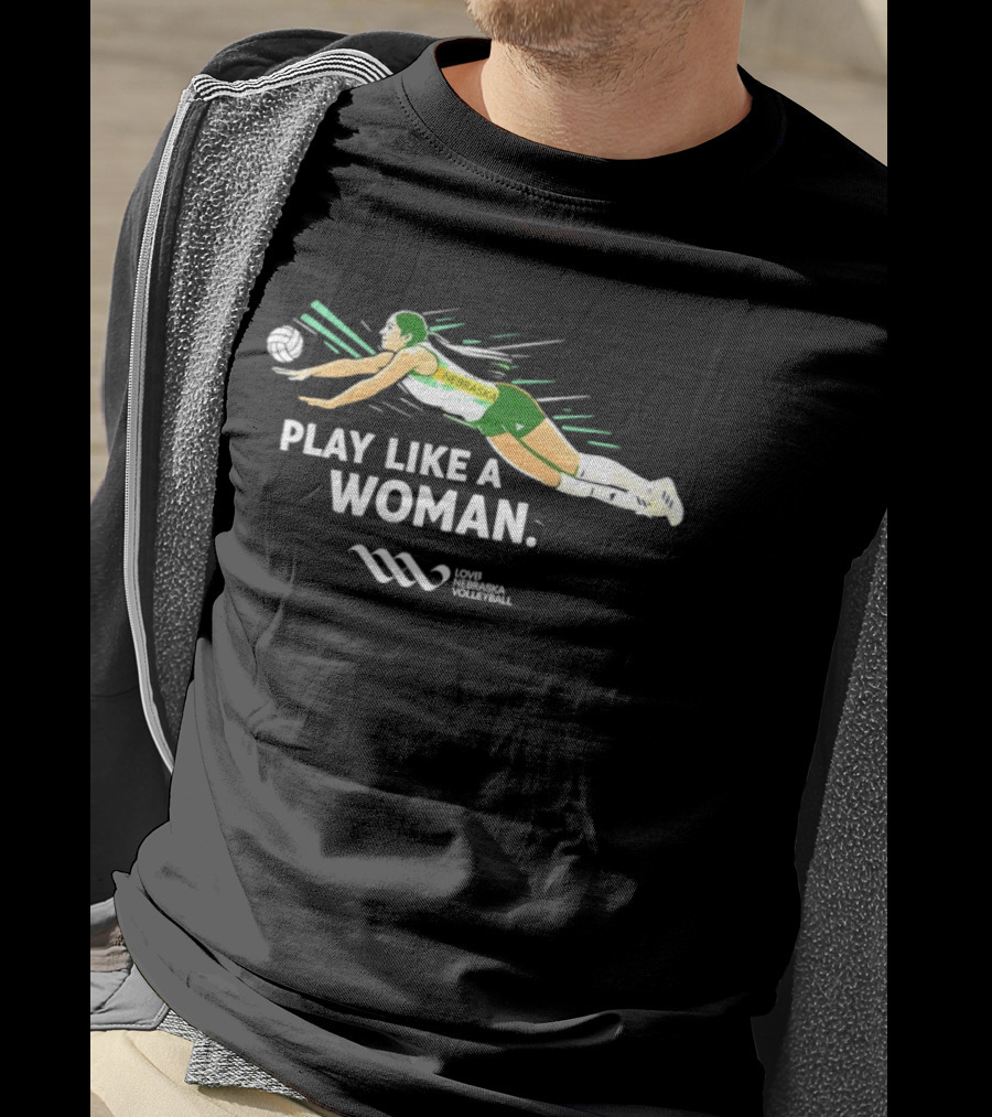 Nebraska Volleyball Play Like A Woman LOVB T-Shirt
