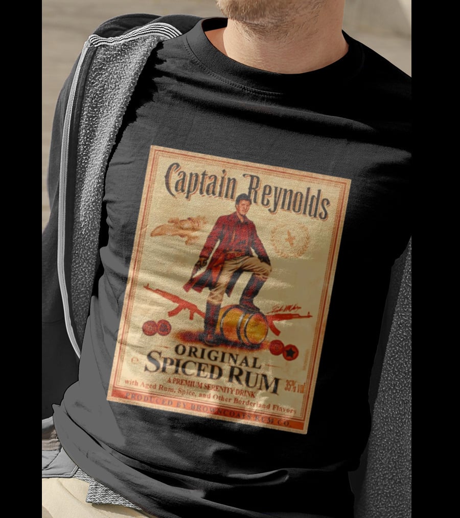 Captain Reynolds Original Spiced Rum Serenity Drink With Aged Rum Spice And Borderland Flavors T-Shirt