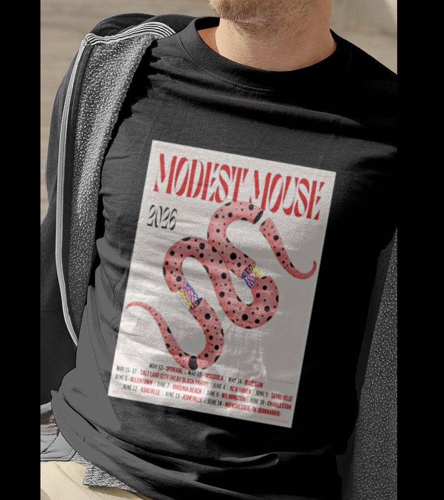 Modest Mouse Tour 2026 Spokane Missoula Bozeman Asheville Salt Lake City Sayreville Virginia Beach Wilmington Manchester T-Shirt