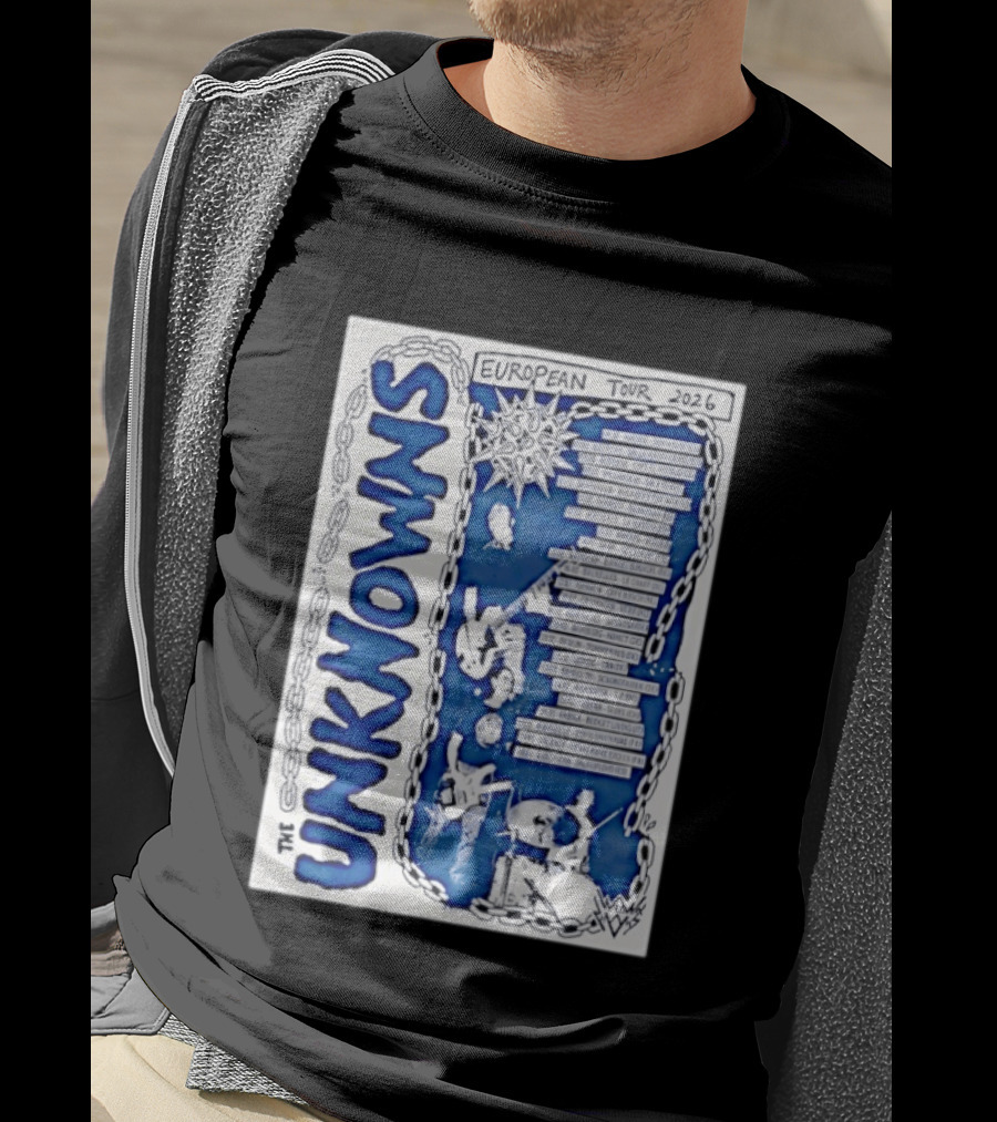 The Unknowns European Tour 2026 Concert Cities And Dates Music Tour T-Shirt