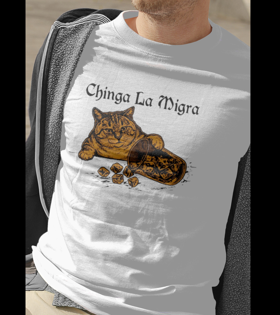Chinga La Migra Cat Anti ICE Protest Political T-Shirt