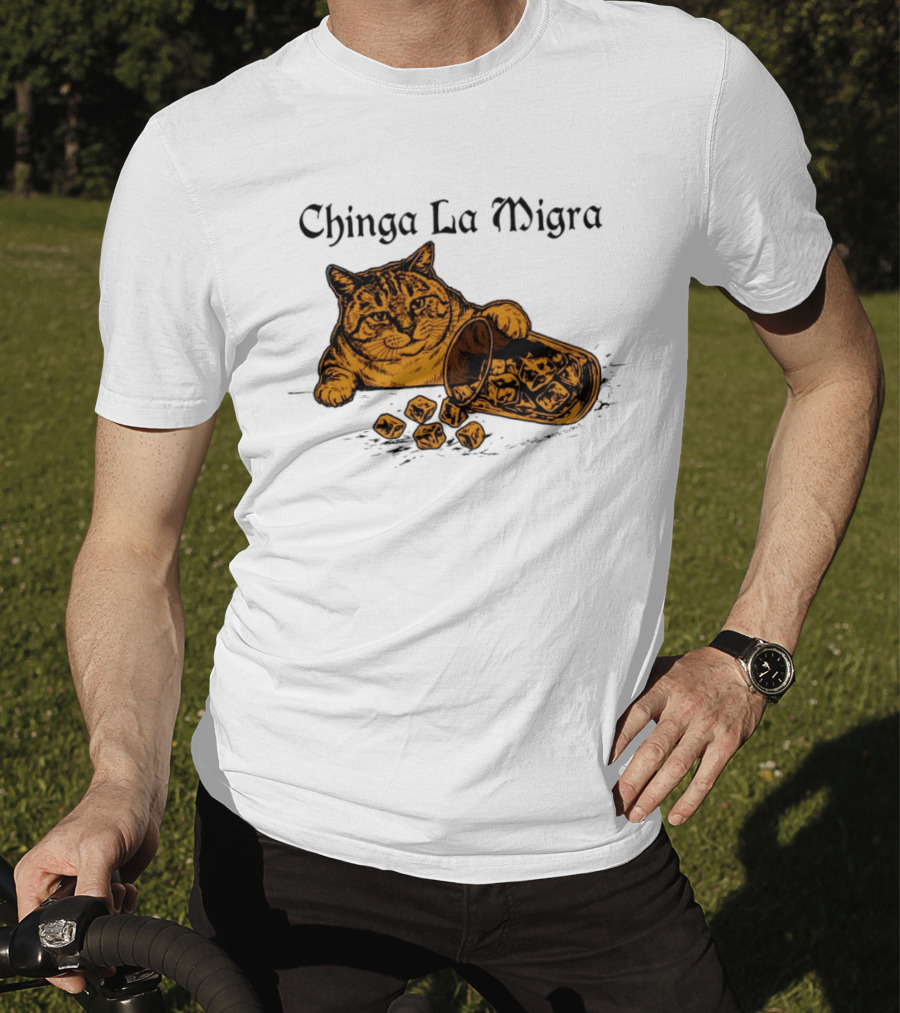 Chinga La Migra Cat Anti ICE Protest Political T-Shirt