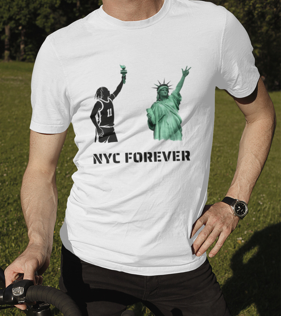 Jalen Brunson 11 Statue Of Liberty NYC Forever New York Knicks 2026 NBA T-Shirt