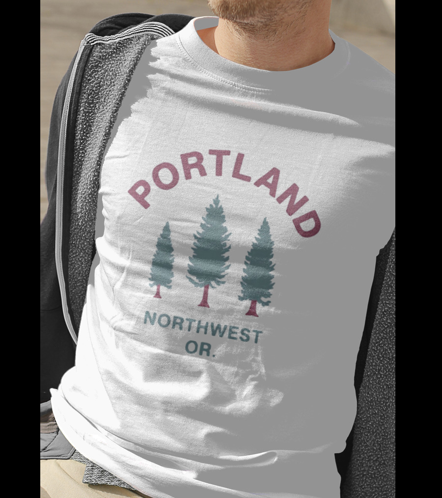 Portland Northwest OR Pine Trees Forest T-Shirt