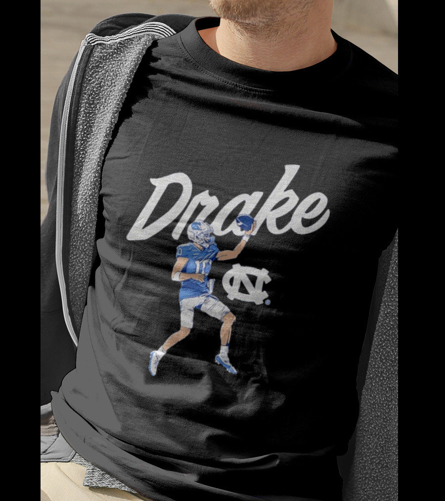 Drake Maye Finger Roll North Carolina Tar Heels Football UNC T-Shirt