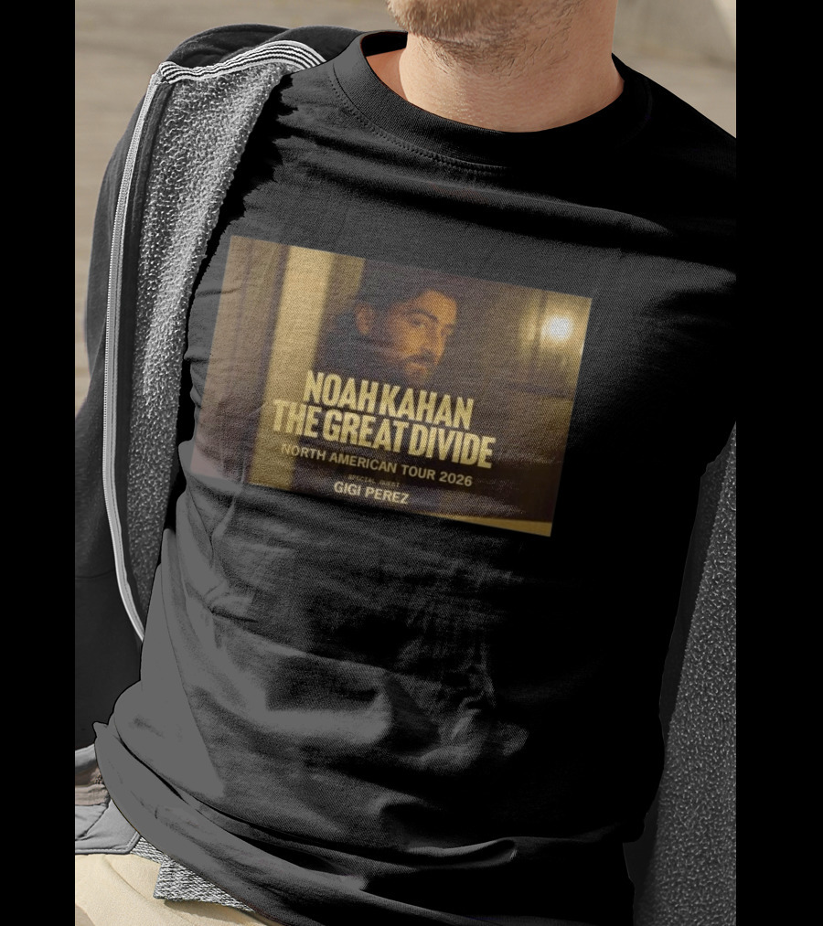 Noah Kahan The Great Divide North American Tour 2026 Special Guest Gigi Perez T-Shirt