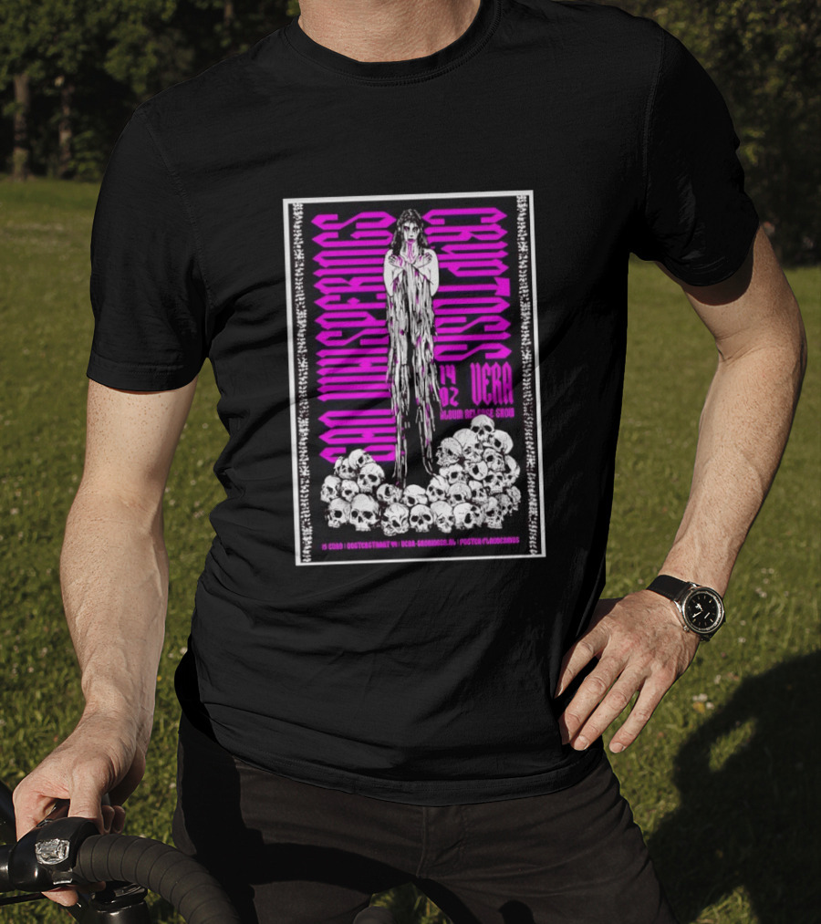 Sad Whisperings Cryptosis Album Release Show 14 02 Groningen Vera Skulls T-Shirt