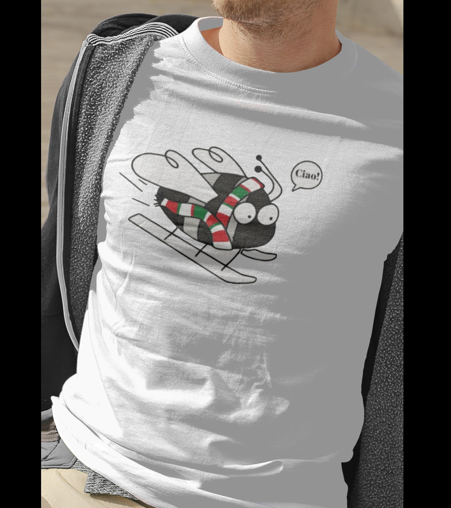 Bees On Skis Ciao Cortina USA Milan Cortina 2026 Winter Games T-Shirt