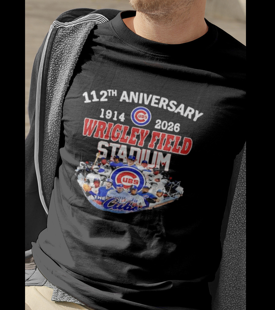 112th Anniversary 1914 2026 Chicago Cubs Wrigley Field Stadium T-Shirt