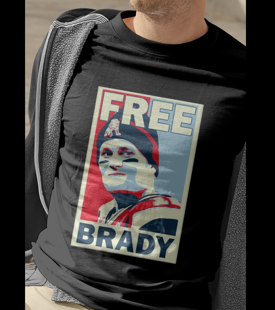 New England Patriots Free Brady Style Sports T-Shirt