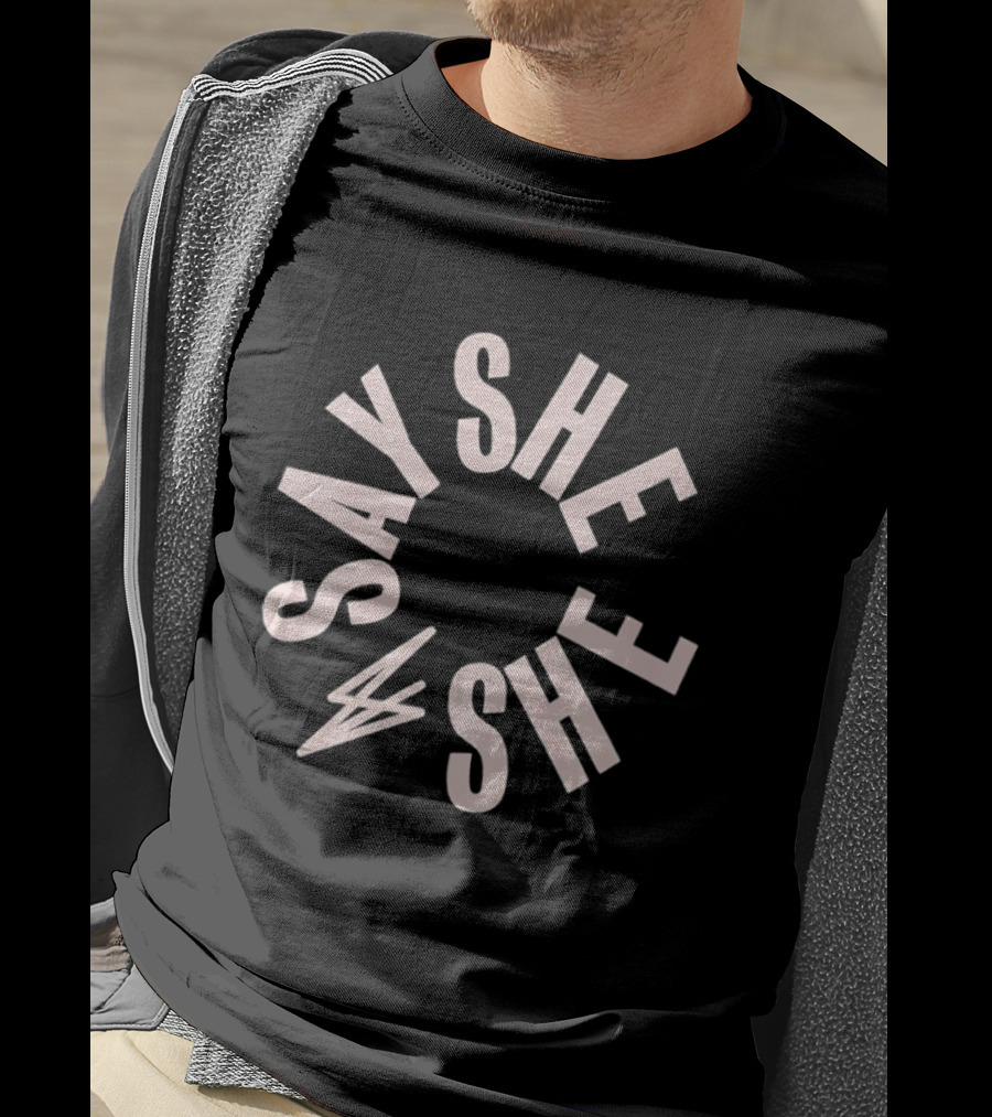 Say She She Band Circular Lettering T-Shirt
