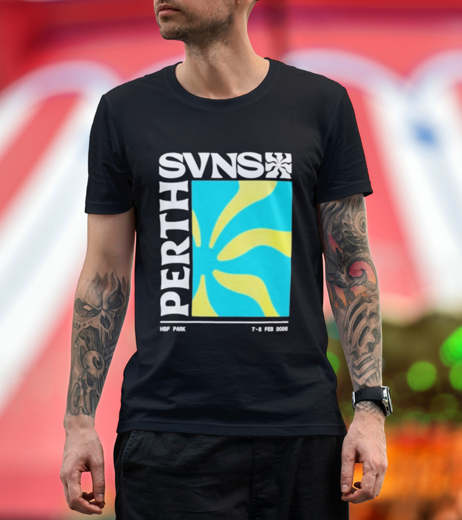 SVNS Perth 2026 Event 7 8 Feb Yellow Blue T-Shirt