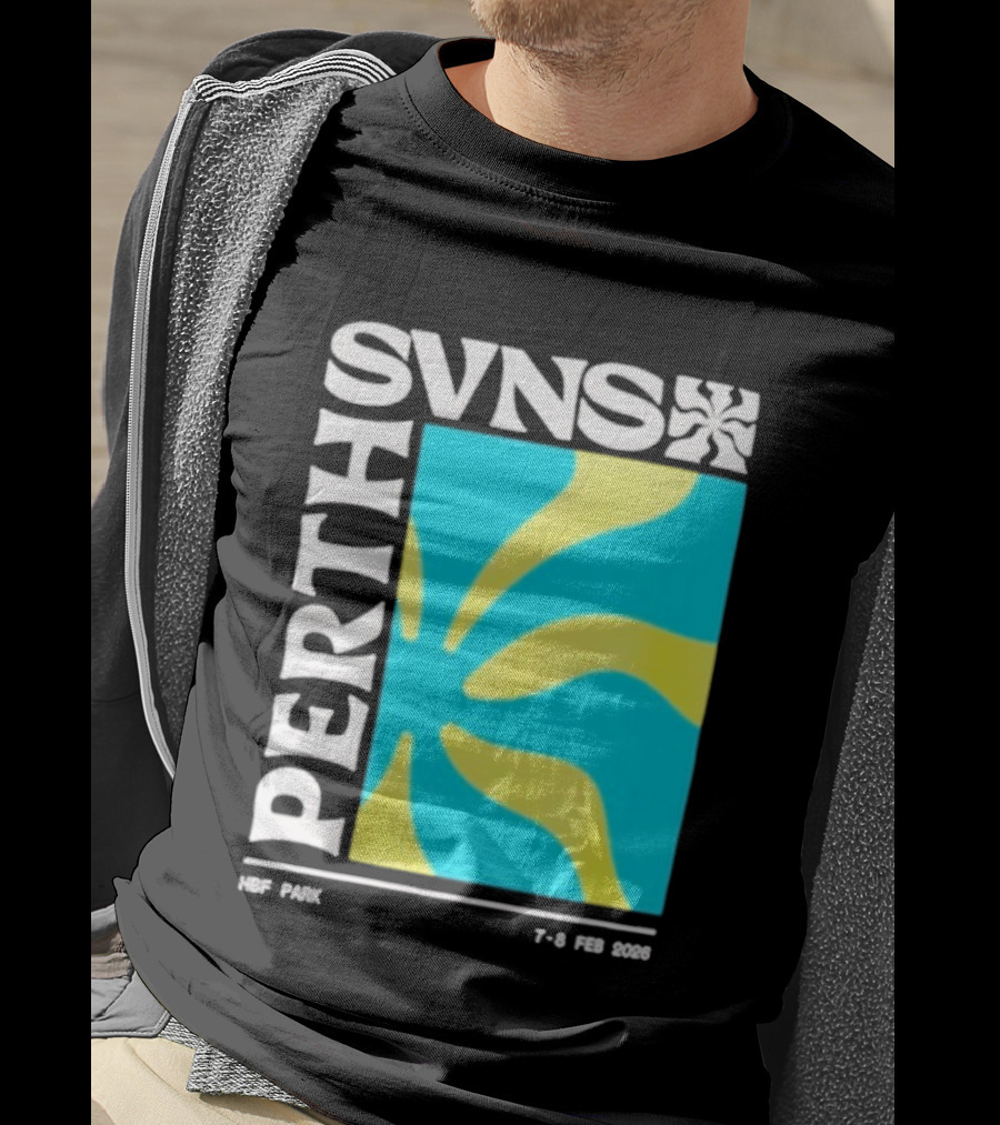 SVNS Perth 2026 Event 7 8 Feb Yellow Blue T-Shirt