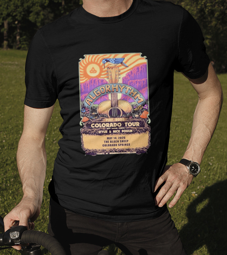 Algorhythm Colorado Tour May 2026 The Black Sheep Colorado Springs Style & Nick Poulin T-Shirt