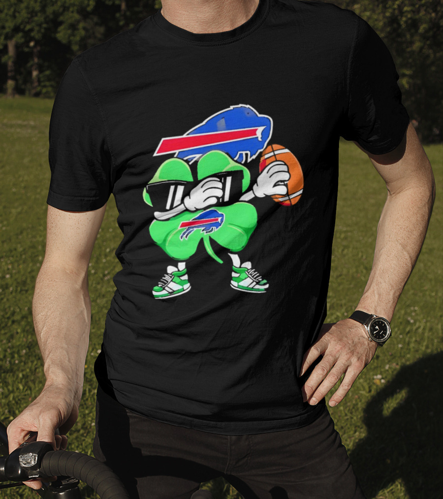 Buffalo Bills St Patrick's Day Shamrock Football T-Shirt