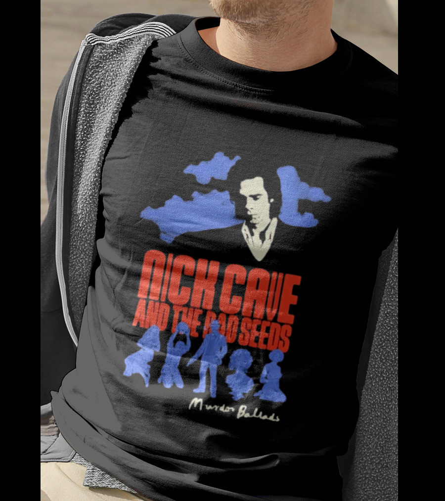 Nick Cave And The Bad Seeds Murder Ballads Blue Clouds T-Shirt