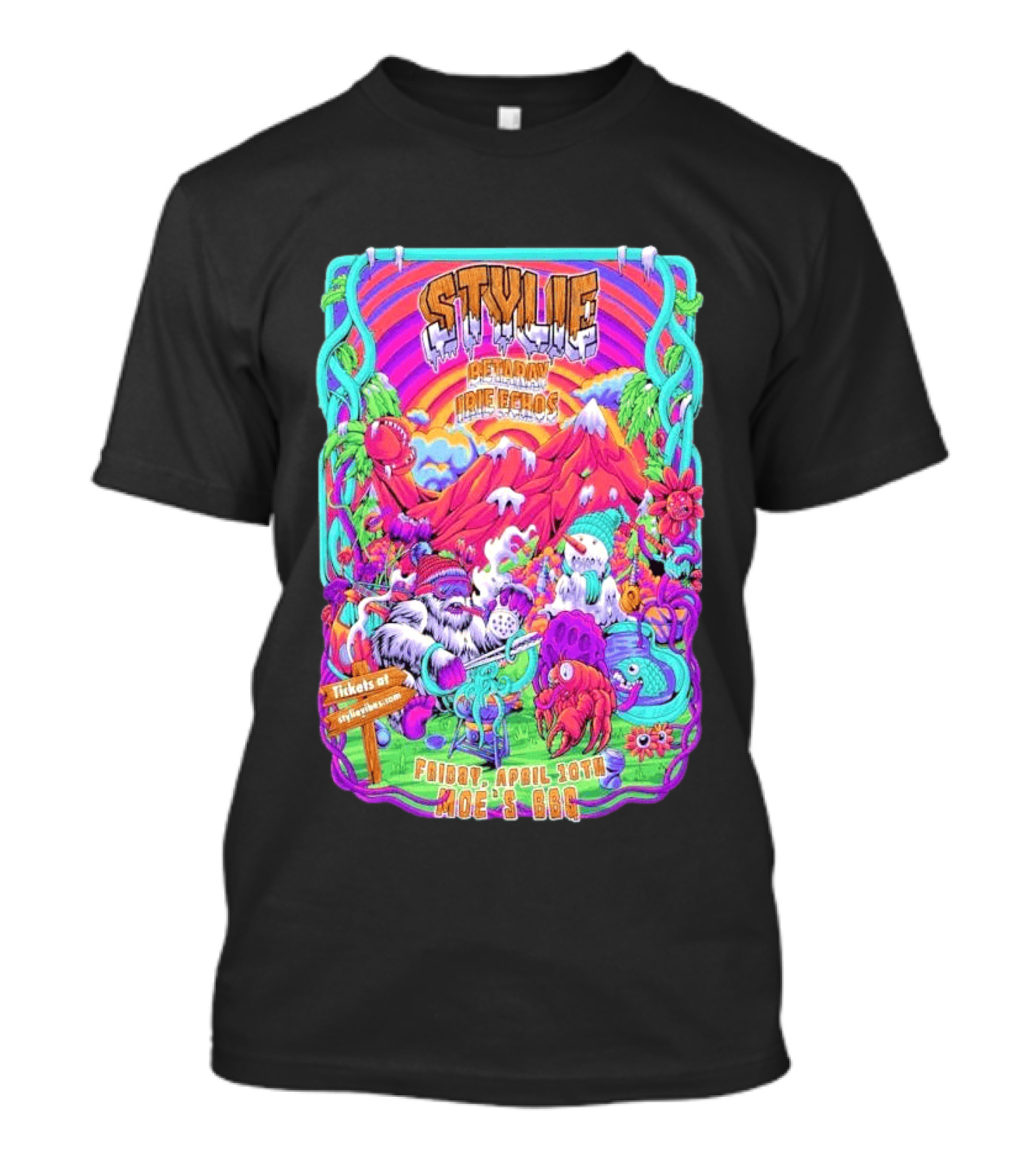 Stylie Beheading Idie Heads Live Moe's BBQ Englewood CO April 10 2026 T-Shirt