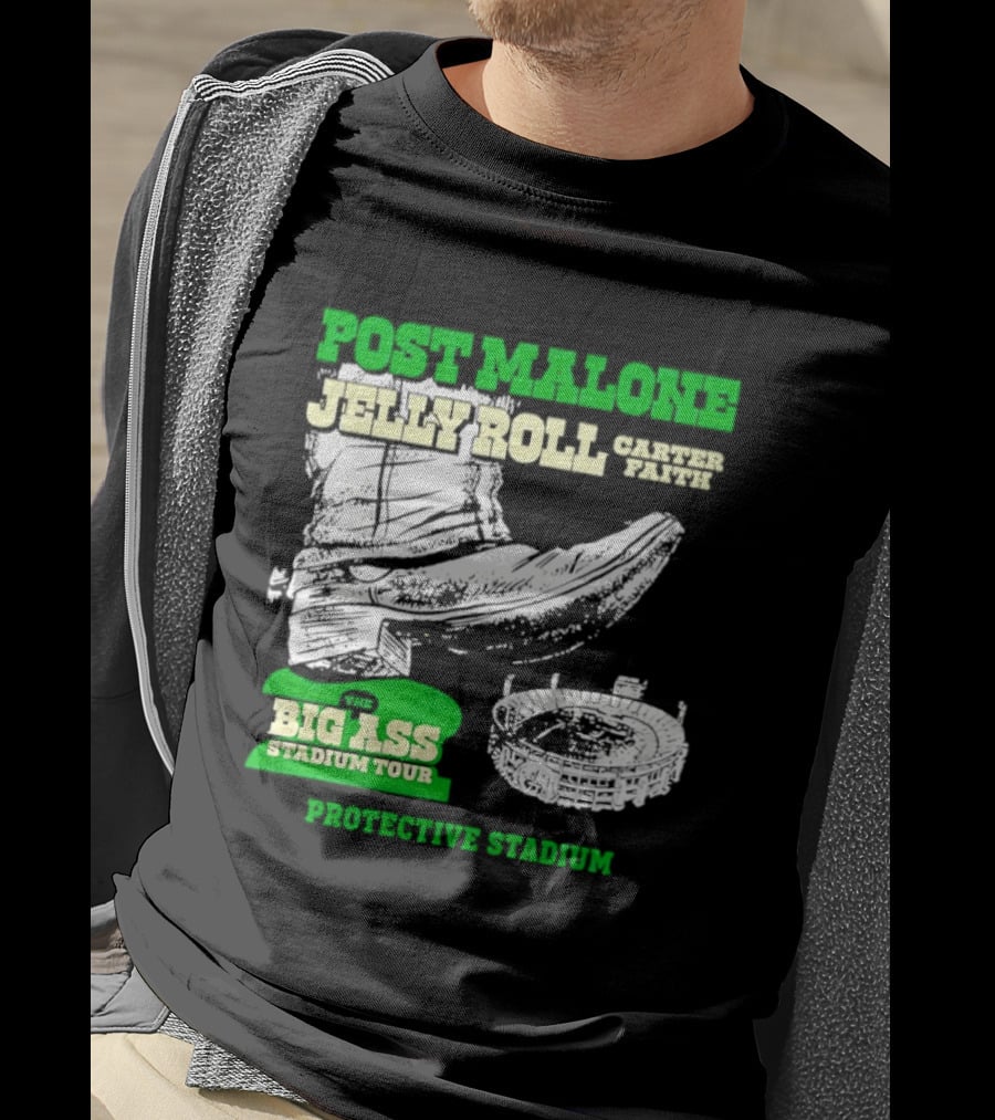 Post Malone Jelly Roll Limp Bizkit Big Ass Stadium Tour 2026 Jones AT&T Stadium T-Shirt