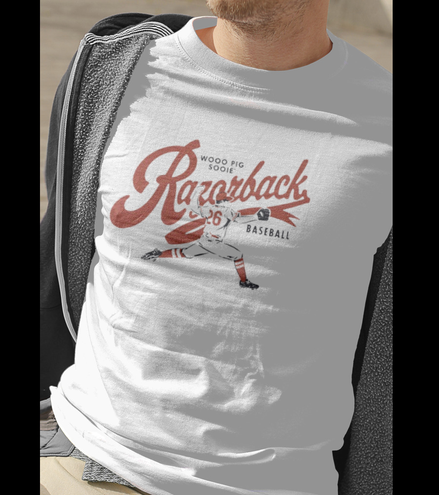 Woo Pig Sooie Razorback Baseball T-Shirt