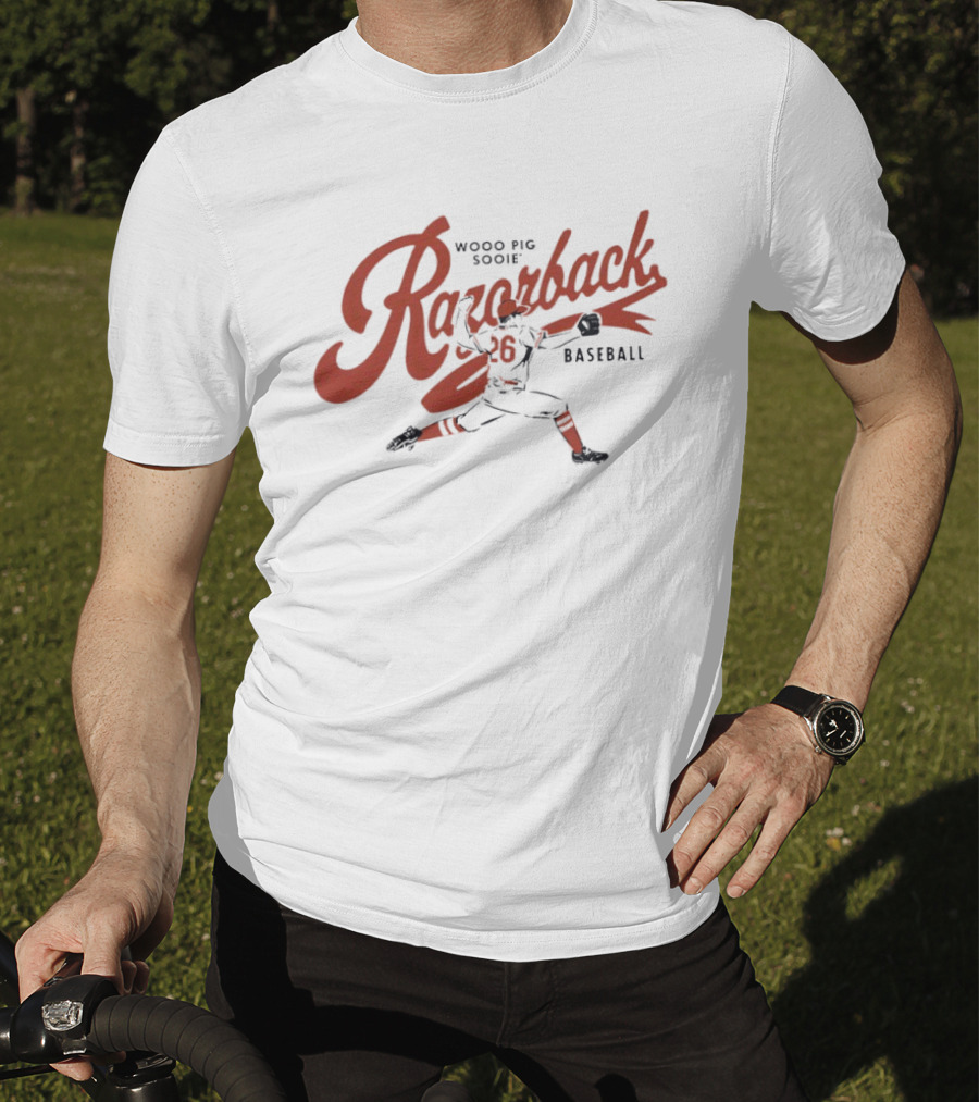 Woo Pig Sooie Razorback Baseball T-Shirt