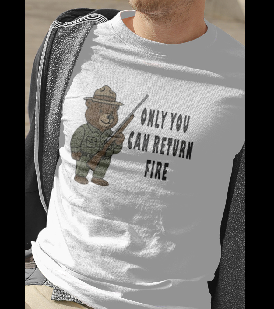 Smokey Bear Only You Can Return Fire Ranger Rifle T-Shirt