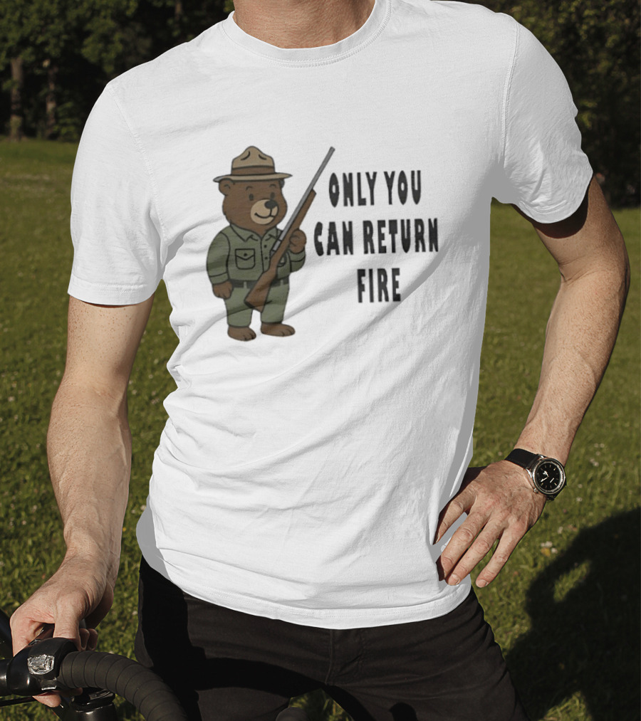 Smokey Bear Only You Can Return Fire Ranger Rifle T-Shirt